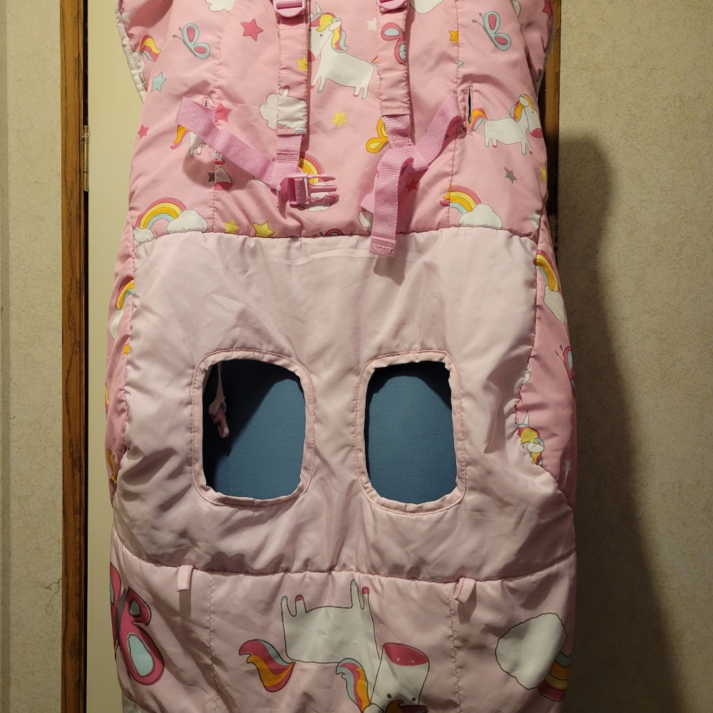 Unicorn print cart and high chair cover